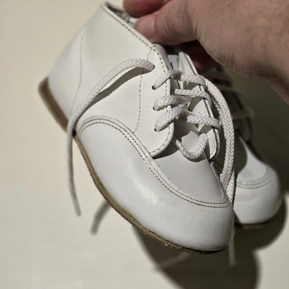Zimmerman Finley Oxford White Leather Kids Shoes Size 5 EEE Toddler - Picture 6 of 8